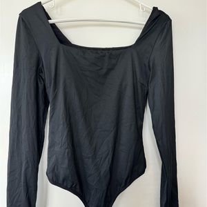 Black long sleeve bodysuit